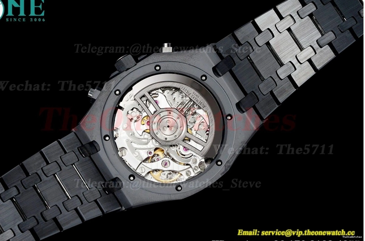 Oak Ceramic Black Clone 26240CE Super APS 41mm Cer SH4401 Chrono Royal Dial 0515